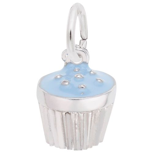 Cupcake Blue Charm Silver - 10-8341