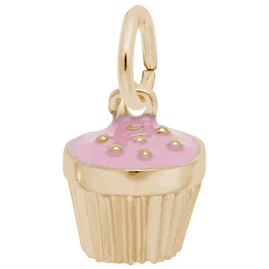 Cupcake Pink Charm 10K Gold - 10-8342