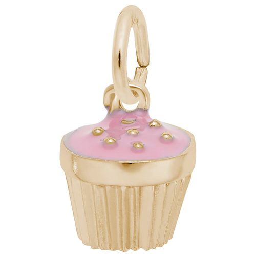 Cupcake Pink Charm 10K Gold - 10-8342