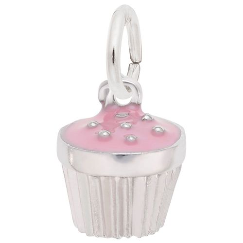 Cupcake Pink Charm White Gold - 10-8342