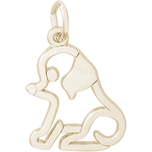 Cut-Out Dog Charm 10K Gold - 10-1533