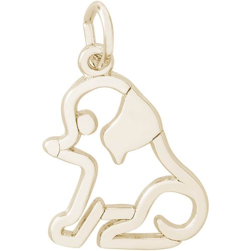Cut-Out Dog Charm Gold Plated - 10-1533