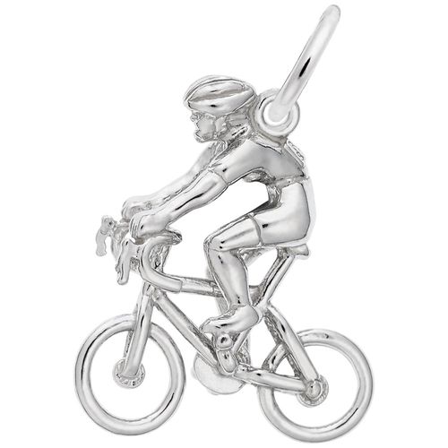 Cyclist Charm Silver - 10-2312