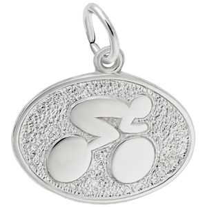 Cyclist Charm Silver - 10-2669