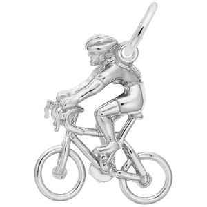 Cyclist Charm Silver - 10-2312