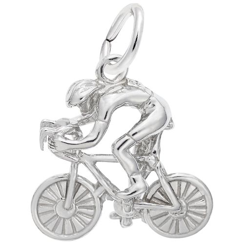 Cyclist Charm Silver - 10-2400