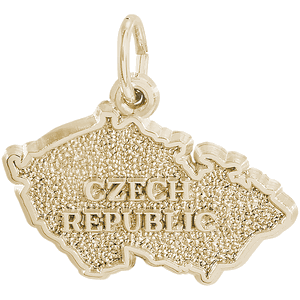 Czech Republic Charm Gold Plated - 10-3592