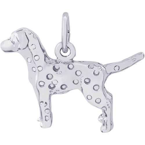 Dalmatian Dog Charm White Gold - 10-2405