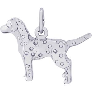 Dalmatian Dog Charm White Gold - 10-2405