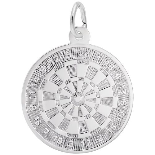 Dart Board Charm Silver - 10-7846