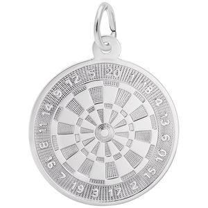 Dart Board Charm Silver - 10-7846