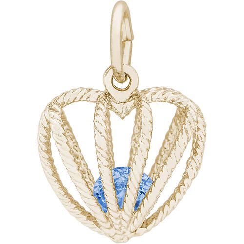 December Birthstone Charm Gold Plated - 10-8350-12