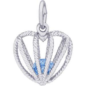 December Birthstone Charm Silver - 10-8350-12