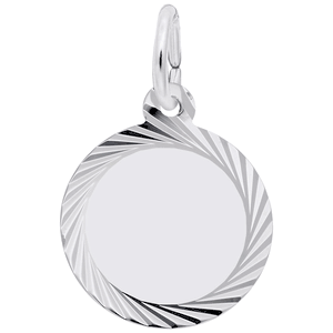 Diamond Cut Disc Charm Silver - 10-3422
