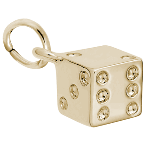 Dice Charm 10K Gold - 10-0637