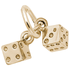Dice Charm Gold Plated - 10-0638