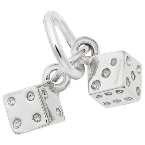 Dice Charm White Gold - 10-0638