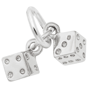 Dice Charm White Gold - 10-0638