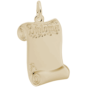 Diploma Charm Gold Plated - 10-1093