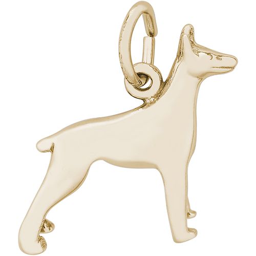 Doberman Dog Charm 14K Gold - 10-0299