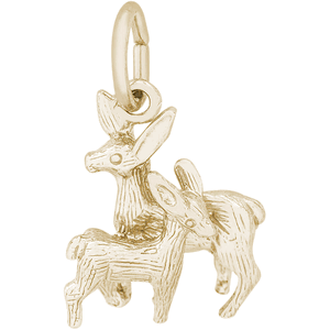 Doe And Fawn Charm 10K Gold - 10-2212