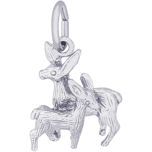 Doe And Fawn Charm Silver - 10-2212
