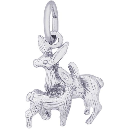 Doe And Fawn Charm White Gold - 10-2212