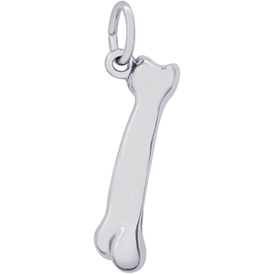 Dog Bone Charm White Gold - 10-5730