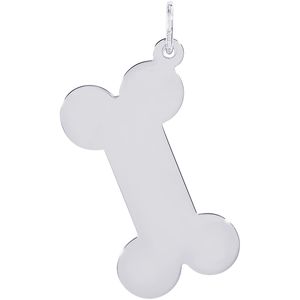 Dog Bone Charm White Gold - 10-3019