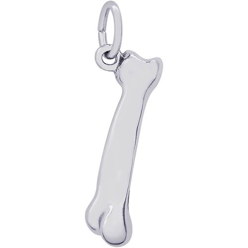 Dog Bone Charm White Gold - 10-5730