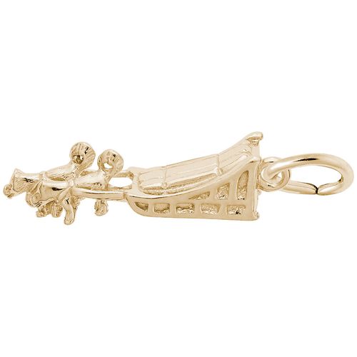 Dog Sled Charm 14K Gold - 10-3395