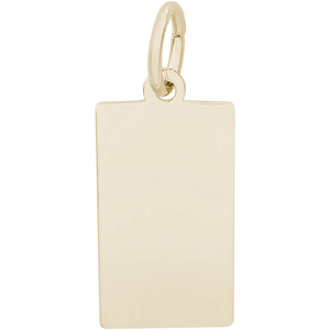 Dog Tag Charm 10K Gold - 10-6184