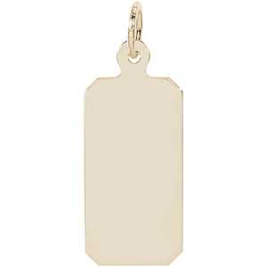 Dog Tag Charm Gold Plated - 10-4194