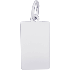 Dog Tag Charm Silver - 10-6184