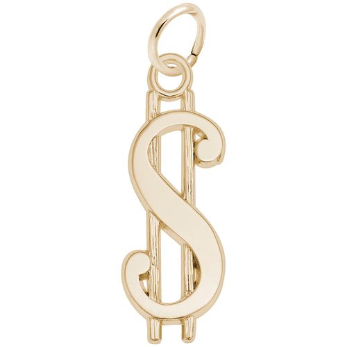 Dollar Sign Charm Gold Plated - 10-2807
