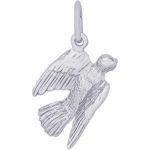 Dove Bird Charm White Gold - 10-1201