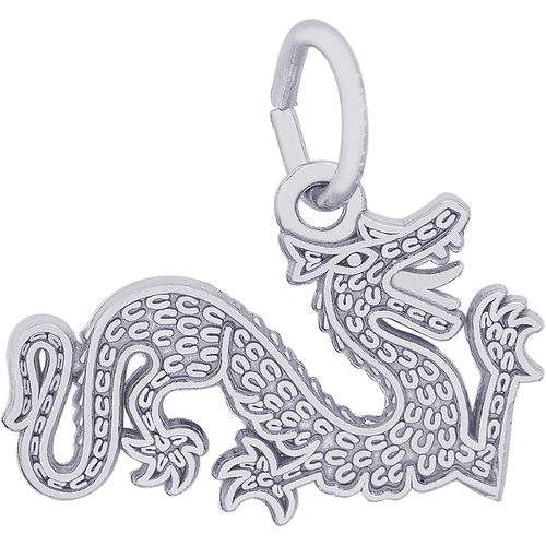 Dragon Charm White Gold - 10-7767
