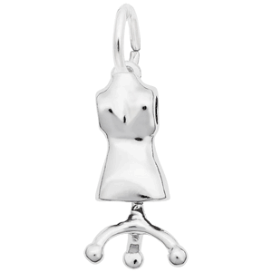 Dress Form Charm Silver - 10-1169