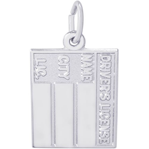 Driver's License Charm White Gold - 10-3307
