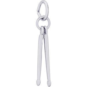 Drum Sticks Charm Silver - 10-5365
