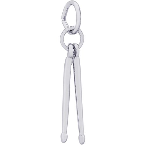 Drum Sticks Charm Silver - 10-5365