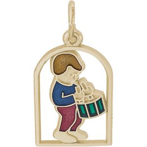 Drummers Drumming Charm 10K Gold - 10-3912