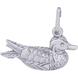 Duck Bird Charm White Gold - 10-6554