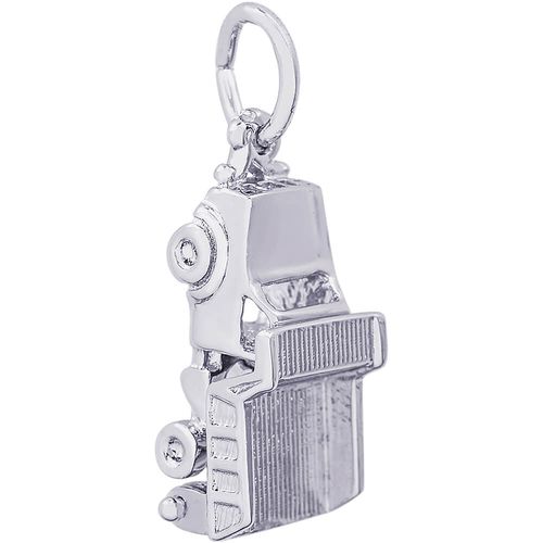 Dump Truck Charm White Gold - 10-8106