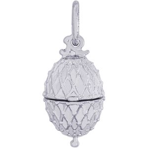 Easter Egg Opens with Chick Inside Charm Silver - 10-8135