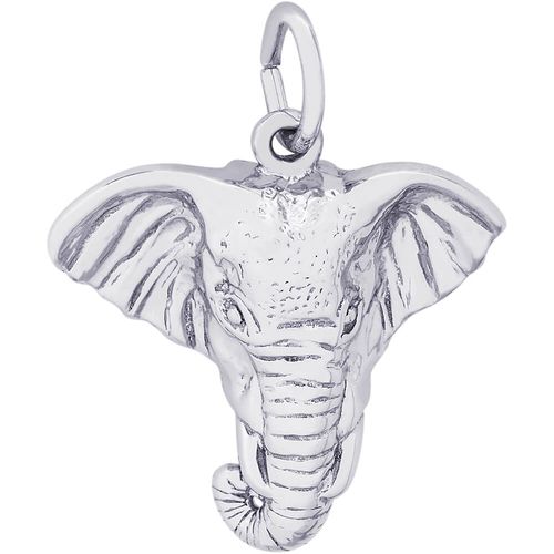 Elephant Head Charm Silver - 10-3095