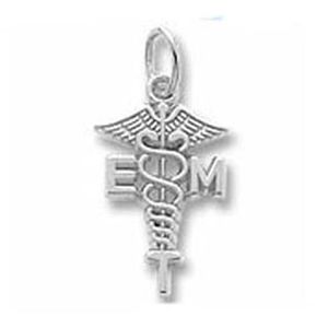 Emergency Medical Technicians Charm White Gold - 10-6424