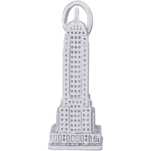 Empire State Building Charm White Gold - 10-1625