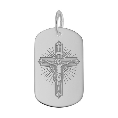 Rembrandt Engraved Crucifix Charm 14k Gold - 10-1190-0-14k