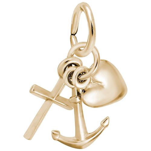Faith Hope & Charity Charm 10K Gold - 10-0908